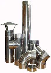 Комплект дымохода для котлов L52-102, K52, LF52-102  (нерж./оц.)