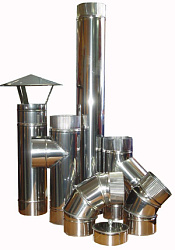 Комплект дымохода для котлов L52-102, K52, LF52-102  (нерж./оц.)
